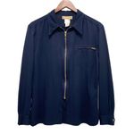 VENTILO La Collina Vintage Navy Blue Long Sleeve Zip Up Shirt Jacket Size M Size M Photo 1