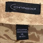 Tan Genuine Suede Leather Knee Length Skirt Front Pleat 14 Photo 6