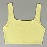 Yellow Pastel Neon Solid Tank Crop Top Shirt Cami Camisole Tee Size M 🌝✨ Size M Photo 1