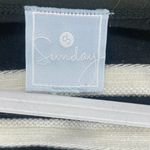 Dress Barn Sunday Sz L Soft Tunic Top Black And White Stripes 3/4 Sleeves Photo 2