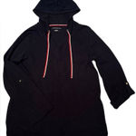 Tommy Hilfiger Tommy‎ Hilfiger Hood V Neck Pockets Roll Tab Navy Blue Shirt Size M Nautical Photo 0