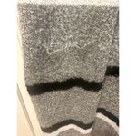 Mud Pie  fall winter striped sweater cardigan gray black white M/L Photo 3