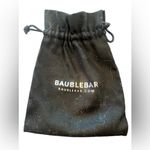 BaubleBar Gold (Faux) Statement necklace With Black White & Rhinestone Trim Floral Motif Photo 5