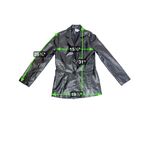 Princess Polly  Faux Croc Leather Blazer‎ Coat Women’s Size 4 Black Jacket Photo 8