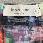 Jess & Jane Abstract Colorful Mesh Mixed Media Tunic Top Large Lagenlook Fairy White Photo 5