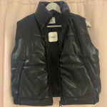 Altar'd State  Black Faux Leather Puffer Vest Photo 0