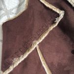 Faded Glory  Brown Vest with Plush Fur Accents Photo 4