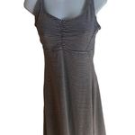 prAna Rebecca Dress Women's Striped Charcoal L Cage Strappy Back Beach Pool Photo 2
