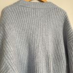 ZARA MOVING SALE  Cozy Blue Knit Buttoned Long Cardigan Sweater Photo 6