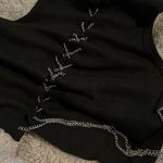 Urban Outfitters Nwt UO Hero Chain Lace-Up Tank Top s black Photo 2