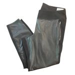 Old Navy Active NWT 2X Plus High Rise Black and faux leather panels on front Photo 0