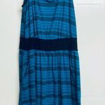 Torrid Striped Jersey Tank Skater Dress Plus Size 1 1X 14/16 Blue Black Photo 3