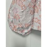 &merci Floral Cropped Top Fun Bow Pink Gray Shiny Textured Evening Wedding Going Out Photo 5