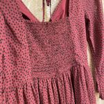 Hollister maroon red long sleeve patterned maxi dress, NWT, XS Photo 6