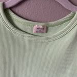 Aritzia Wilfred green ribbed knit seamless racerback tank Photo 1