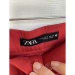ZARA  ZW COLLECTION red wide leg masculine suit trousers georgette size M Photo 1