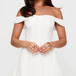 Princess Polly  Rosebud off the shoulder embroidered white mini dress Photo 0