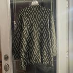 Oliver By Escio Women’s Green White Diamond Thick Open Front Cardigan Sweater Size M Photo 1