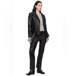 Rag and Bone NWT $1195  Black Sedona Moto Real Leather Pants 12 Photo 3