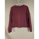 Calvin Klein  Garnet Semi Cropped Crew Neck Sweatshirt Size Large Photo 4
