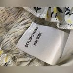 Lulus Lulu’s Nola White Floral Print Button Front Ruffled Crop Top size small NWT Photo 6