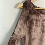 American Eagle Outfitters Soft & Sexy Purple Tie Dye Cold Shoulder Long Sleeve Photo 5