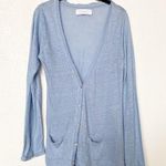 ZARA  Light Blue Long Sleeve Cardigan Size Medium Photo 0