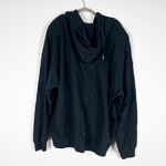 Frankie Shop Women's Cotton Terry Lined Full Zip Hooded Sweatshirt Jacket Black Photo 3