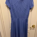 Alex Marie Blue Fit and Flare Dress With Pockets Photo 3