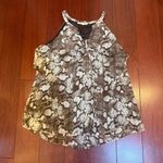 Brina & Em Snakeskin Halter Women's Top Size Large Brown Photo 1