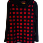 Talbots Cowl Neck Buffalo Plaid Sweater Classic Preppy Casual Size Small Photo 0