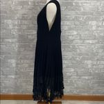 Helsi Chic Black Midi Dress with Lace Hem Size XL Photo 1