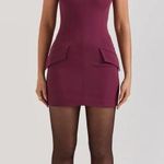 House Of CB  'Alia' Mulberry‎ Mini Dress NWOT wine purple burgundy size L Photo 1