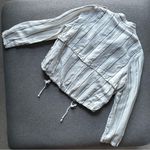 Rails  Rowan Lightweight Linen Blend Jacket in Coco Stripe Small Photo 4