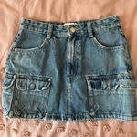 ZARA Cargo Denim Mini Skirt Photo 0