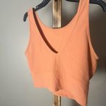 Lululemon Ribbed V-Neck Sports Bra in Peach Size Large Photo 3