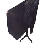 White House | Black Market Black Sheer Open Cardigan Asymmetrical Long Sleeve Photo 1