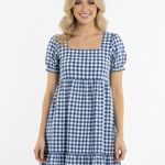 In Bloom In Loom Blue and White Ruffled Tiered Sundress size large Photo 0