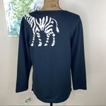 Teddi Zebras Ribbed Knit Pullover Shirt Black S Black Photo 4