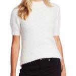  CeCe Eyelash White ShortSleeve CrewNeck Sweater Large Winter Ski lodge Photo 0
