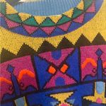 Vintage Laevis Japan Wool Knit Sweater Bold 80s/90s Geometric Pattern Size Large Yellow Photo 5