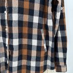 Hayden  Brown Plaid Flannel Long Sleeve Lace Trim Button-Up Shirt Size Small Photo 8