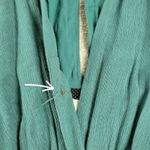 Anthropologie Bionda Plisse Jumpsuit XL Green Wide Leg Smocked Waist Pull On Photo 8