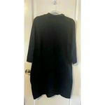 J.Jill Turtleneck Dress Womens Size Medium Black Long Sleeve Stretch Pullover Photo 2