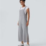 Halara HA03.- Pocket Wide Leg Casual Overalls-Front and Back Wearable. Size Large Photo 3