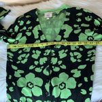 ECI  Black & Green Floral Cardigan Size Small Photo 7