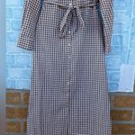 nobody's child gingham dress in brown size 8 White Photo 3