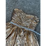 NWT ANIYE BY Malu Mini Dress Strapless Metallic Gold Womens M Circle Skirt Party Size M Photo 11