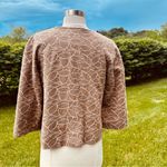 Oscar de la Renta  Linen Blend Embroidered Vintage Blazer Photo 8