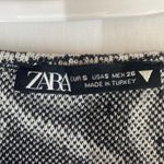 ZARA Black & White Crop Sweater cut-outs womens sz S Photo 2
